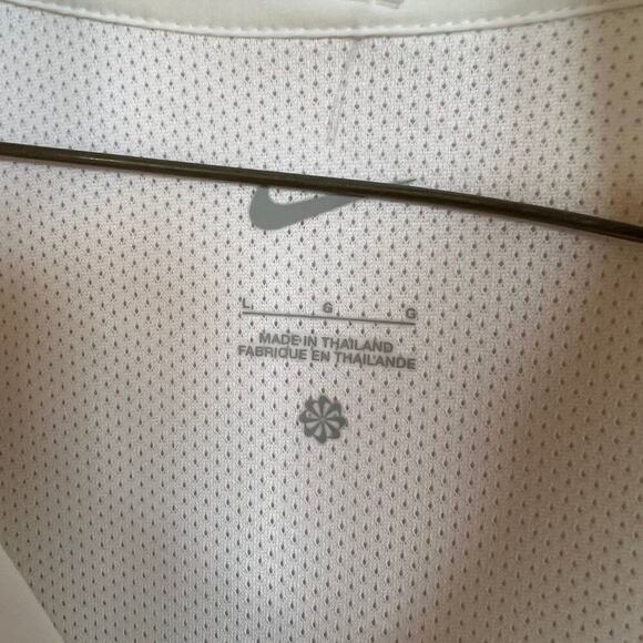 Nike, men's size L men’s 1/4 zip jacket, off white / white and purple - Picture 3 of 12